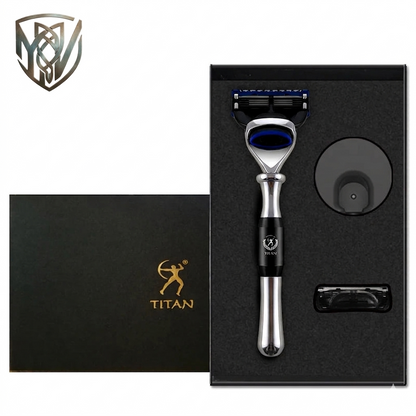 Rasoir Titan en acier inoxydable - coffret fusion chromé