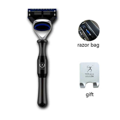 Rasoir de Luxe Titan en Métal - Version Traditionnelle ou Compatible Fusion 5
