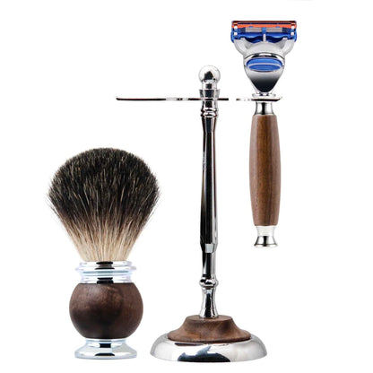 Coffret Rasage Traditionnel Homme — Bois & Acier