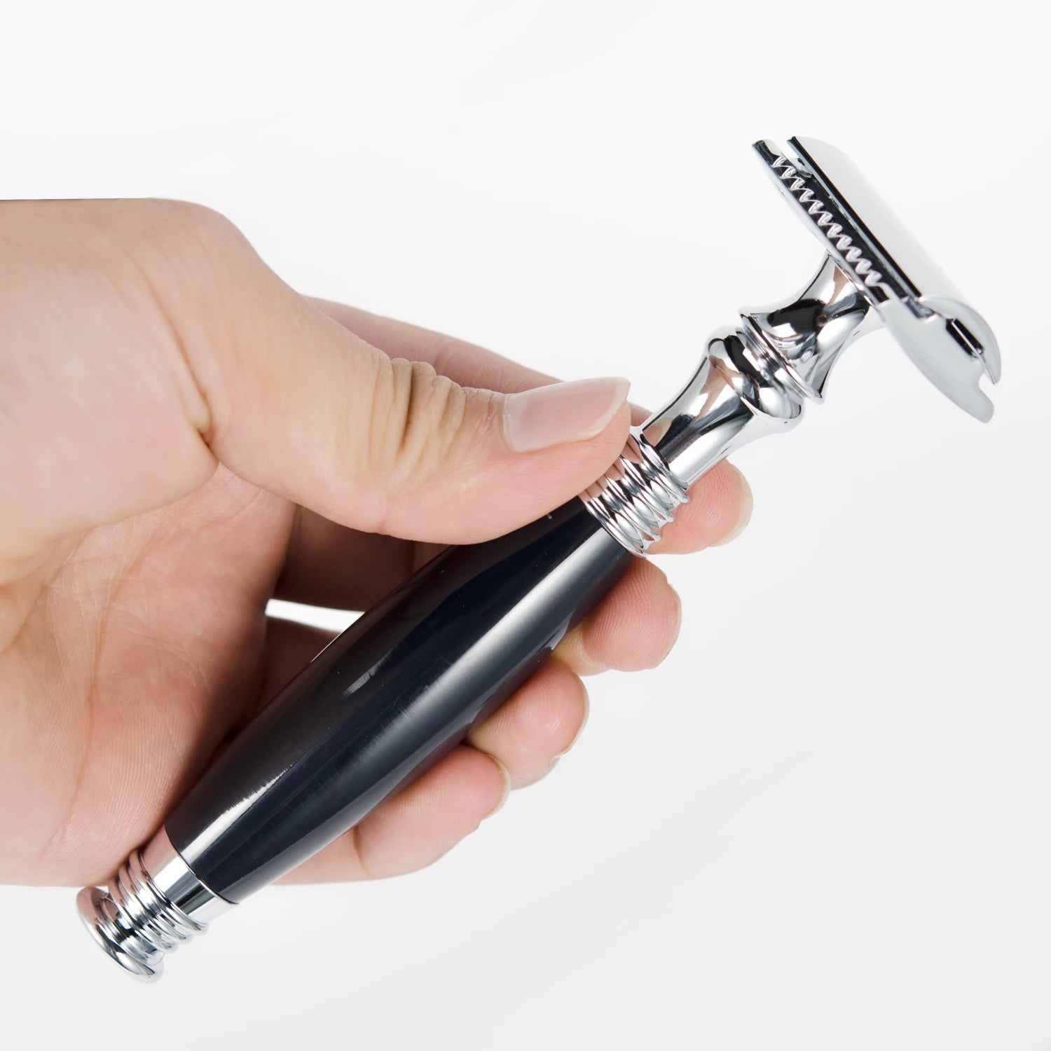 ZY Shaving Safety Razor Kit with Badger Hair Brush Resin Handle Brush Stand for Men-Customer Logo Acceptable Double Edge Razor MyVies