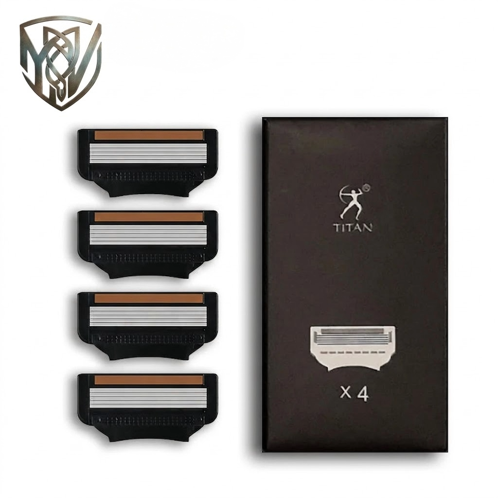 Rasoir Titan en acier inoxydable - lames rechargeables