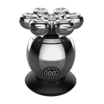 Rasoir électrique 7D MOSHAN avec têtes rotatives pour un rasage de précision.