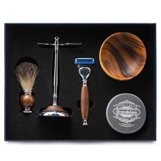Coffret Rasage Traditionnel Homme — Bois & Acier